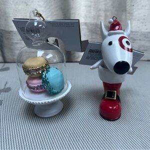 Target Wondershop Macaron & Bullseye Dog Boot Ornaments Set